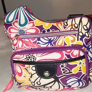 Lily Bloom Multicolor Floral Crossbody Bag